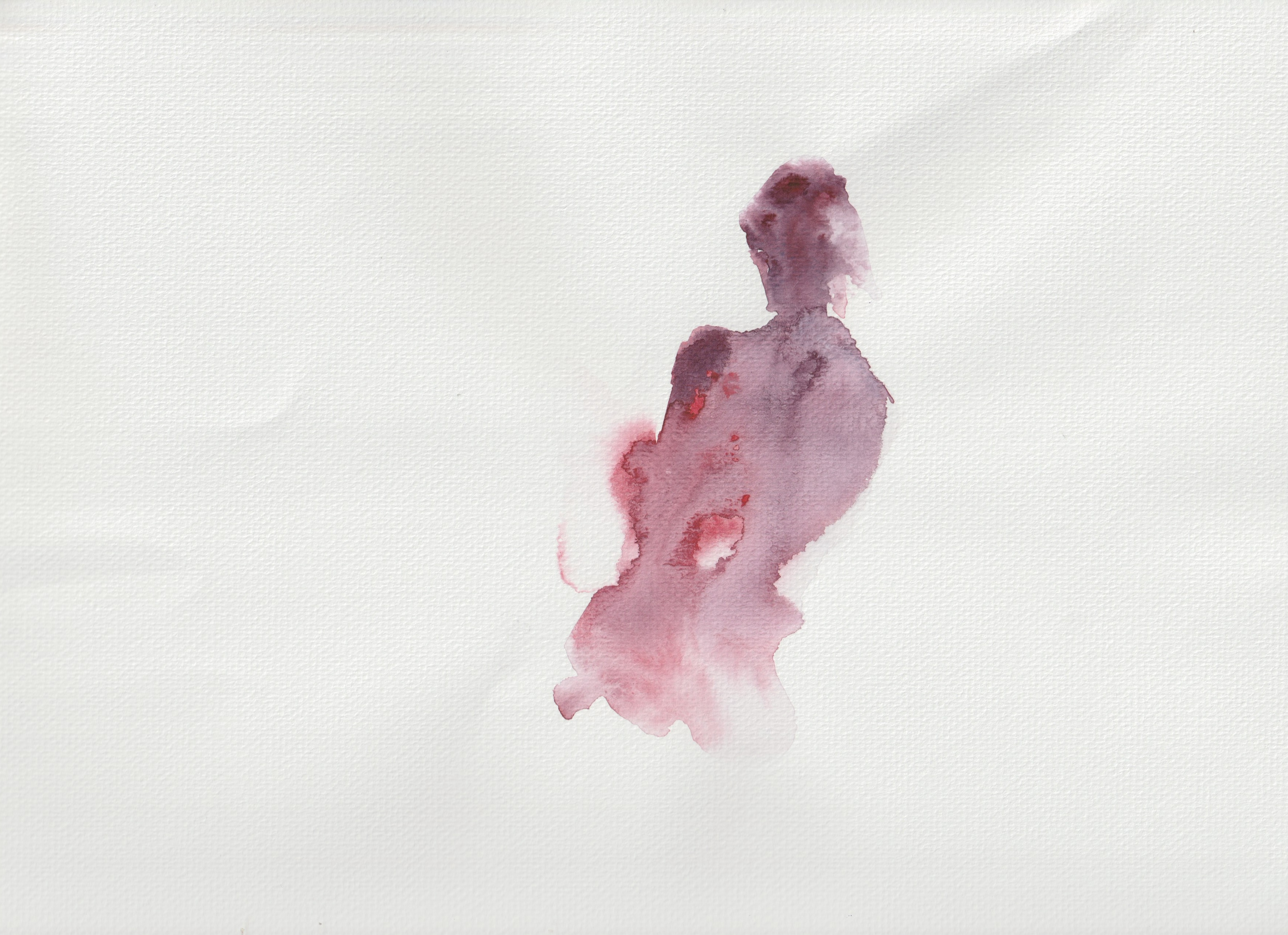 Vague - a watercolor expressionistic self-portrait of Mago